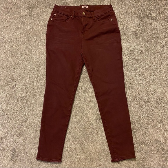 Dear John Jeans Women’s 30 Burgundy Red Skinny Stretch Classic Comfort Colorful - Picture 1 of 12